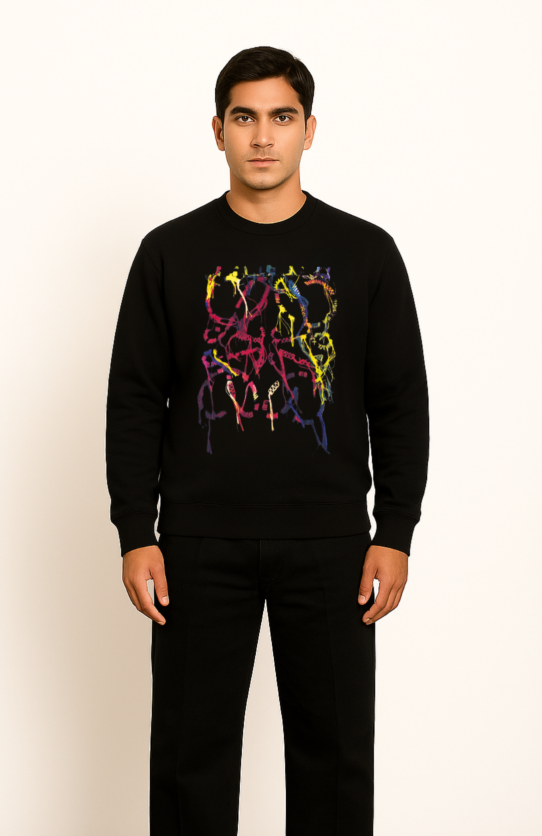 Colored Print Regular Fit Sweatshirt