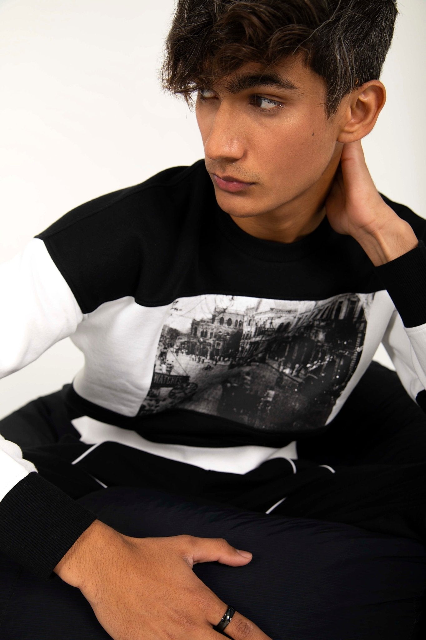 Color Block Regular Fit Sweatshirt -