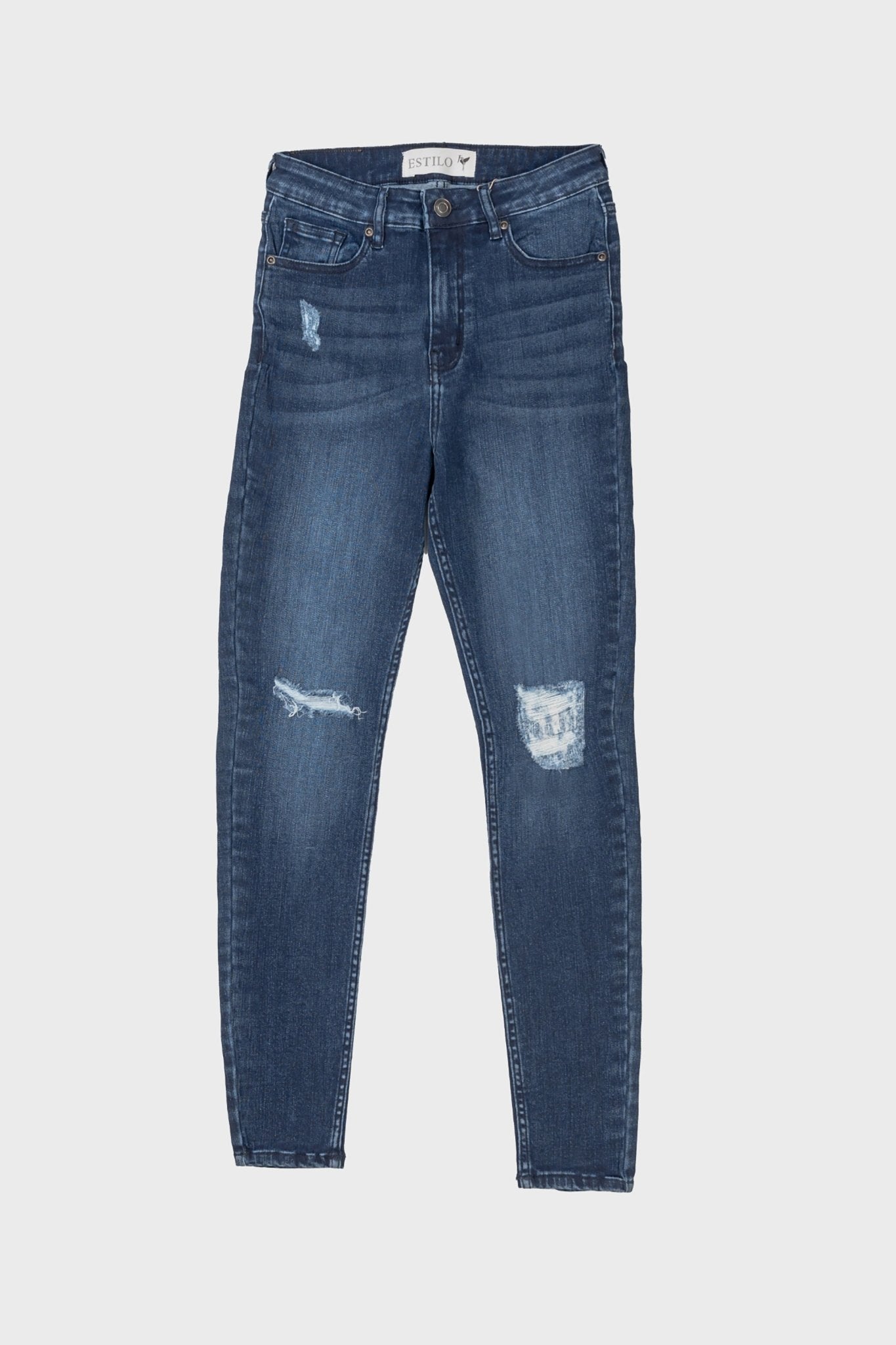 Skinny Fit Ripped Jeans - Bottoms