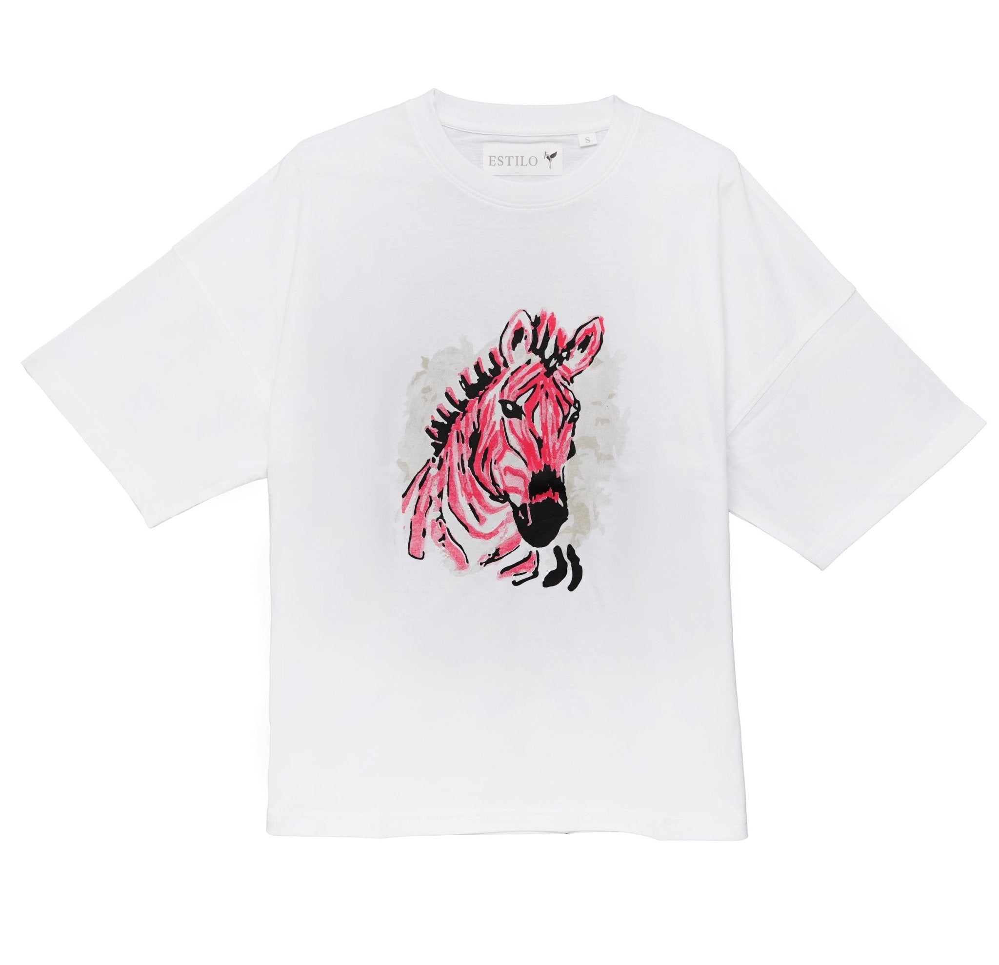 Zebra Baggy T Shirt - Tops