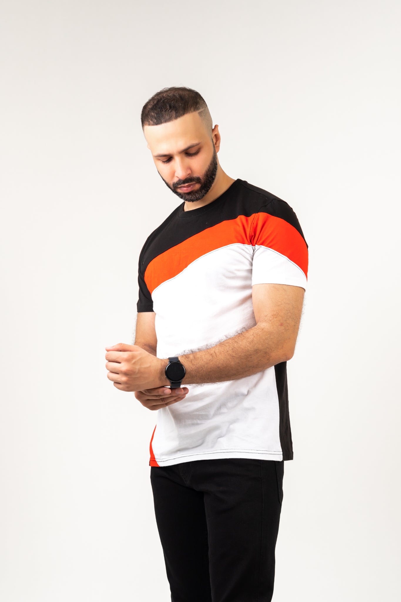 Diagonal Striped Regular Tee - Tops