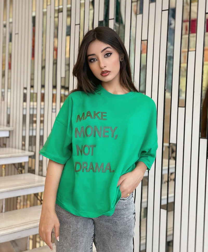 No Drama Baggy Fit Graphic T Shirt