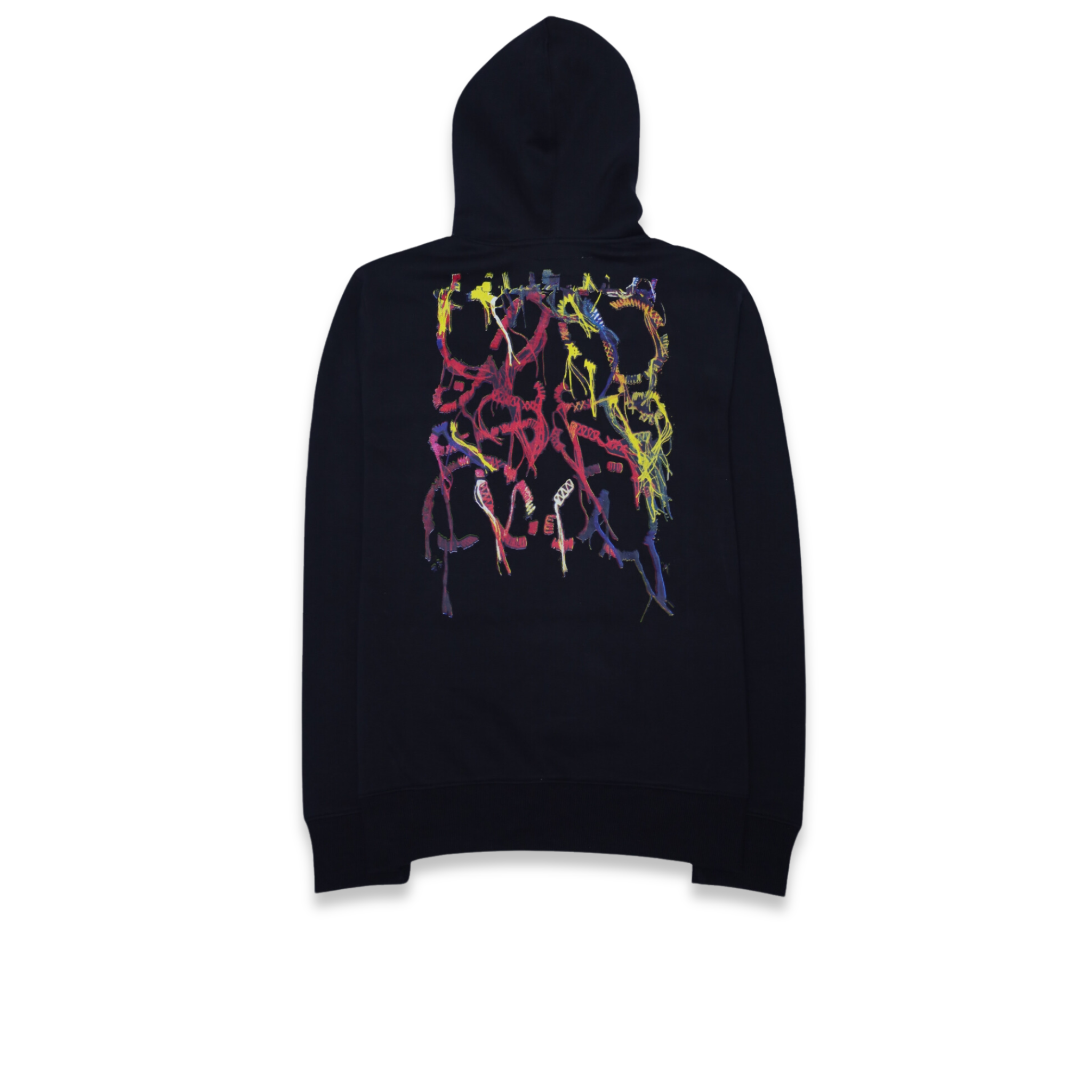 Colored Print Regular Fit Pullover Hoodie