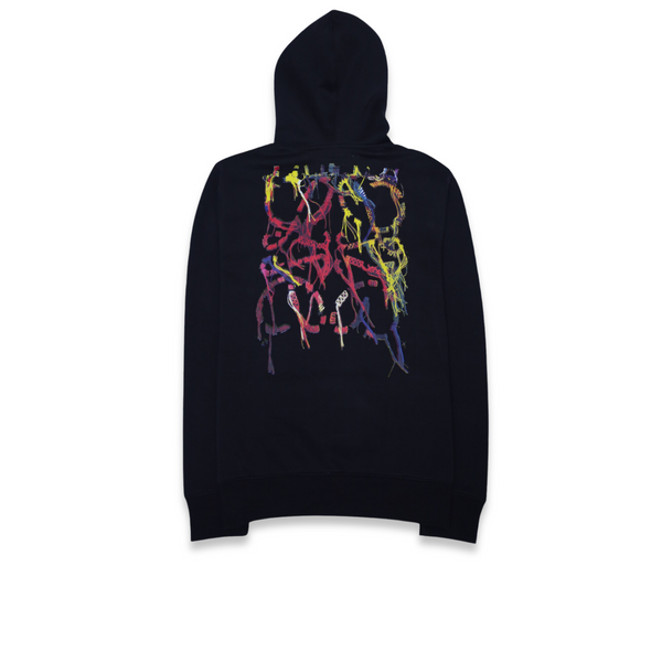 Colored Print Regular Fit Pullover Hoodie