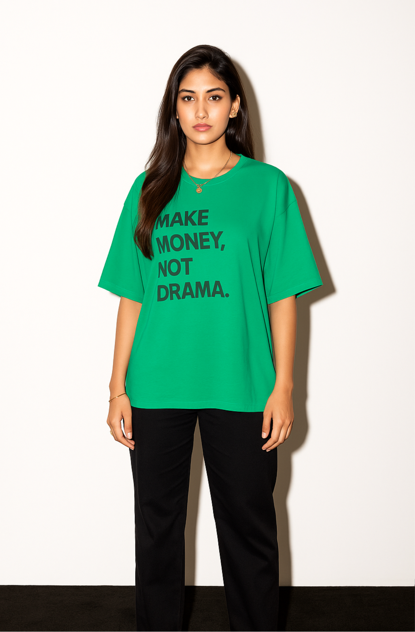 No Drama Baggy Fit Graphic T Shirt
