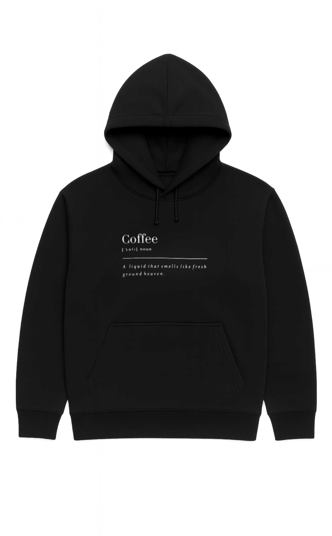 Coffee Regular Fit Pullover Hoodie