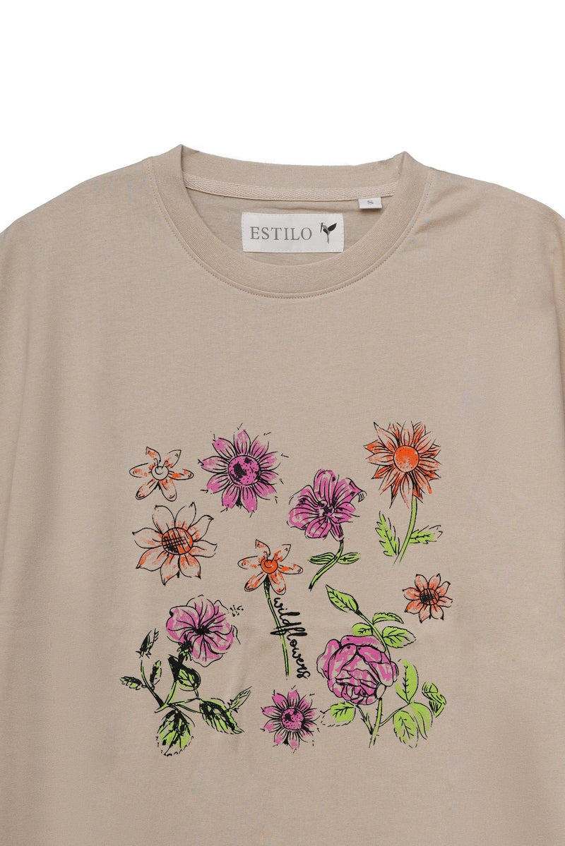 Blossom Baggy T Shirt - Tops