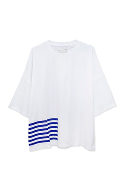 Baggy Shirt with Side Stripes - Tops