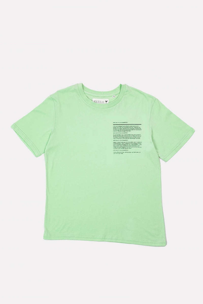 Poetry Paragraph Oversized Tee - Tops