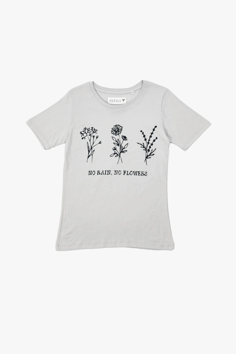 Flowers Regular Fit Graphic Tee - Tops