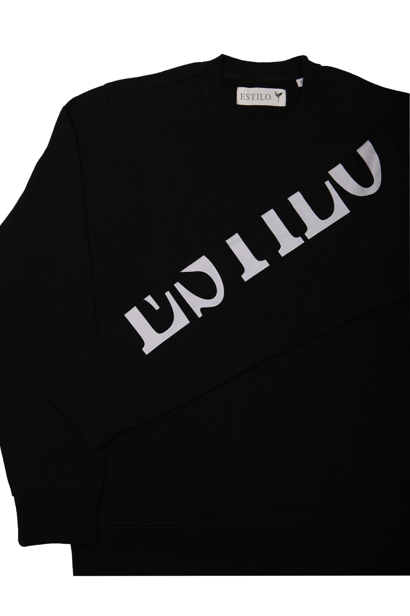 Printed Sleeve Regular Fit Sweatshirt -
