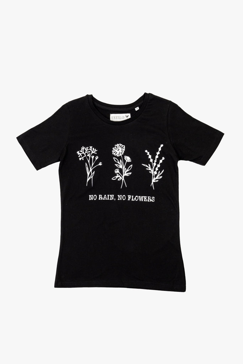 Flowers Regular Fit Graphic Tee - Tops