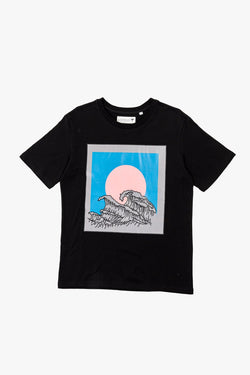 Sunset Oversized Graphic Tee - Tops