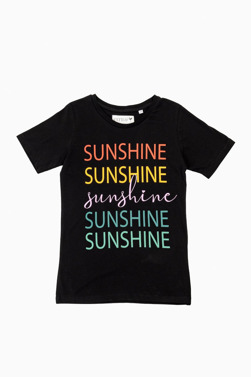 Sunshine Text Regular Fit Tee - Tops